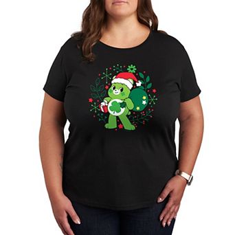 Plus Care Bears Good Luck Bear Santa Graphic Tee
