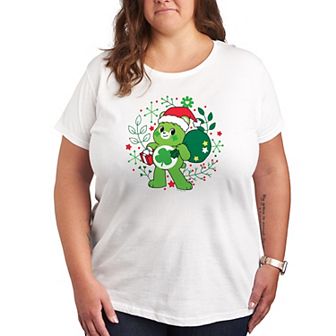 Plus Care Bears Good Luck Bear Santa Graphic Tee