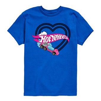 Boys 8-20 Hot Wheels Tire Tracks Heart Graphic Tee