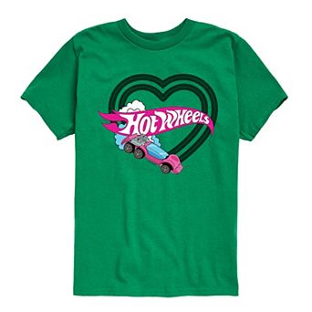 Boys 8-20 Hot Wheels Tire Tracks Heart Graphic Tee
