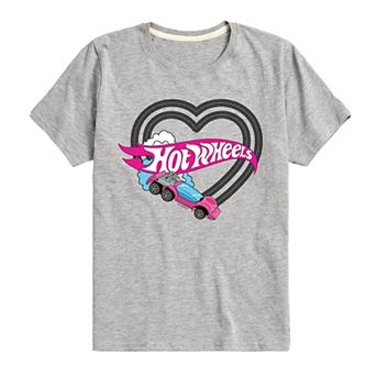 Boys 8-20 Hot Wheels Tire Tracks Heart Graphic Tee