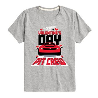 Boys 8-20 Hot Wheels Valentines Day Pit Crew Graphic Tee
