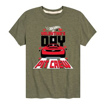 Boys 8-20 Hot Wheels Valentines Day Pit Crew Graphic Tee