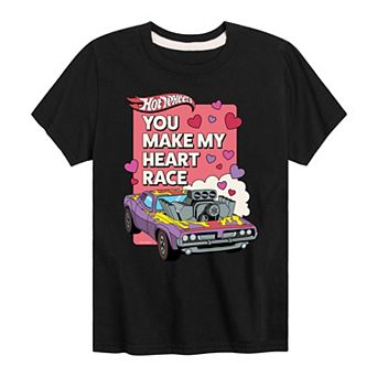 Boys 8-20 Hot Wheels Make My Heart Race Graphic Tee