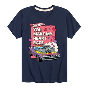 Boys 8-20 Hot Wheels Make My Heart Race Graphic Tee