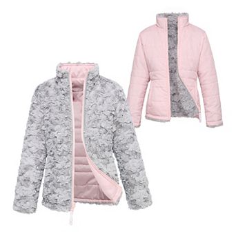 Girls' Rokka&Rolla Reversible Fleece Puffer Jacket
