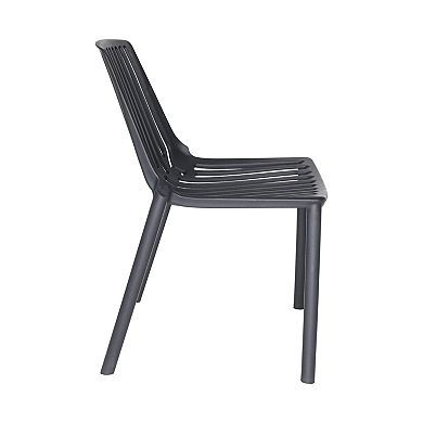 LeisureMod Acken Mid-Century Modern Plastic Dining Chair