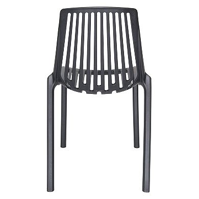 LeisureMod Acken Mid-Century Modern Plastic Dining Chair