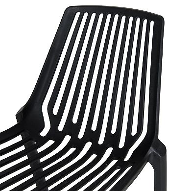LeisureMod Acken Mid-Century Modern Plastic Dining Chair