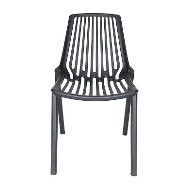 LeisureMod Acken Mid-Century Modern Plastic Dining Chair