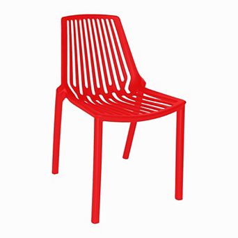 LeisureMod Acken Mid-Century Modern Plastic Dining Chair