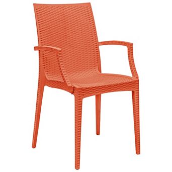 LeisureMod Weave Mace Indoor/Outdoor Chair (With Arms)