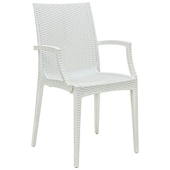 LeisureMod Weave Mace Indoor/Outdoor Chair (With Arms)