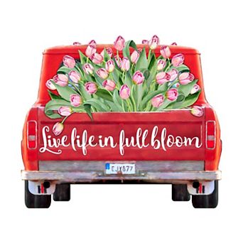 Blooming Love Track Wooden 24-Inch Door Hanger Wall by G. DeBrekht Heartwarming Family & Kids Decor