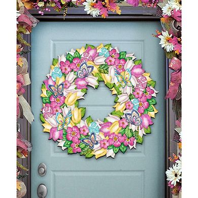 Spring Wreath Decorative Door Decor by G. DeBrekht - Easter Spring Decor