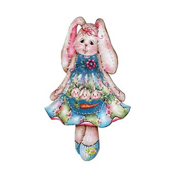 Pocketful of Bunnies 24-Inch Handcrafted Wooden Door Decor by J. Mills-Price - Spring Decor
