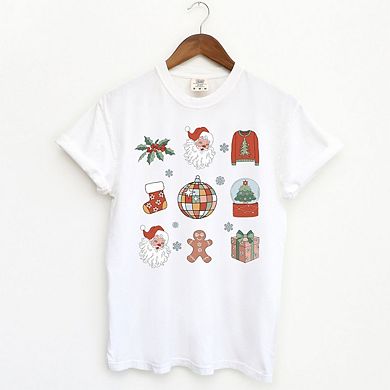 Christmas Collage Garment Dyed Tees