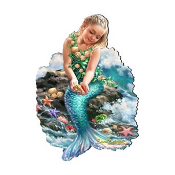 Mermaid Coastal 24-Inch Handcrafted Wooden Door Decor by D. Gelsinger - Coastal Holiday Decor
