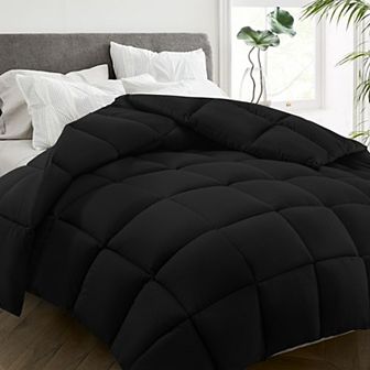 All Season Soft Fiber Machine Washable Down-Alternative Comforter With Corner Tabs