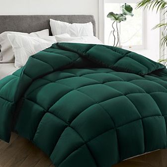 All Season Soft Fiber Machine Washable Down-Alternative Comforter With Corner Tabs