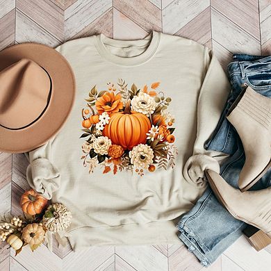 Pumpkin Floral Arrangements Sweatshirt