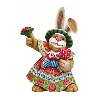 Easter Mommy Bunny 24-Inch Handcrafted Wooden Door Decor by G. DeBrekht Spring Decor