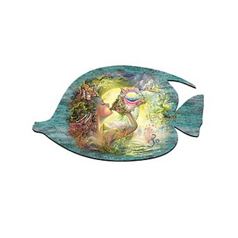 Call of the Sea Wall Hanger 24-Inch Handcrafted Wooden Coastal Sea-Life Décor by Josephine Wall