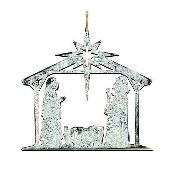 Rising Star Nativity 24-inch Handcrafted Wooden Door Decor By G 