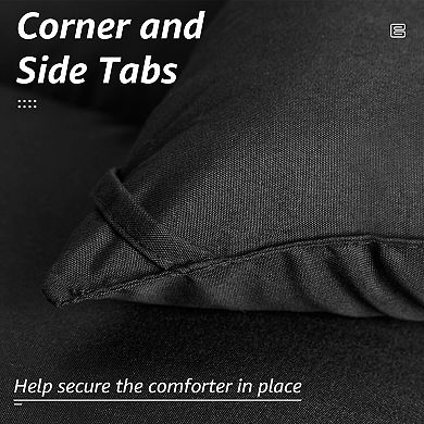 SERWALL All Season Soft Fiber Machine Washable Down-Alternative Comforter With Corner Tabs