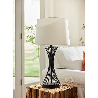 Illumina Curved Black Metal Table Lamp