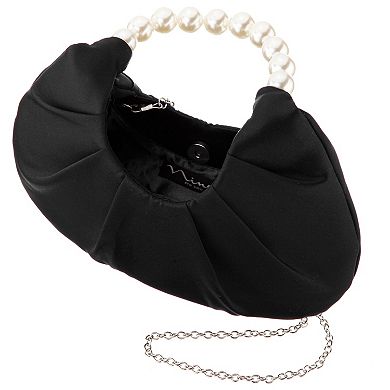 N by Nina M-ALMO Faux-Pearl Handle Hobo Bag