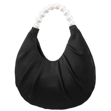 N by Nina M-ALMO Faux-Pearl Handle Hobo Bag
