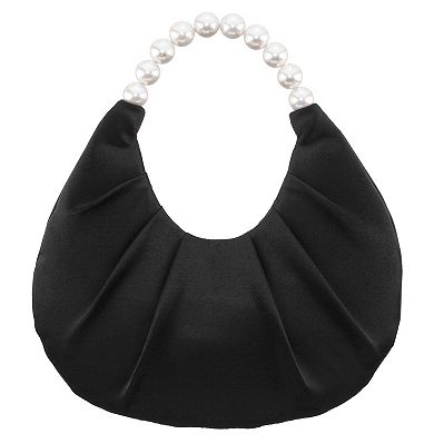 N by Nina M-ALMO Faux-Pearl Handle Hobo Bag
