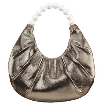N by Nina M-ALMO Faux-Pearl Handle Hobo Bag