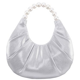 N by Nina M-ALMO Faux-Pearl Handle Hobo Bag