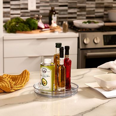 iDesign Linus 11-in. Clear Turntable