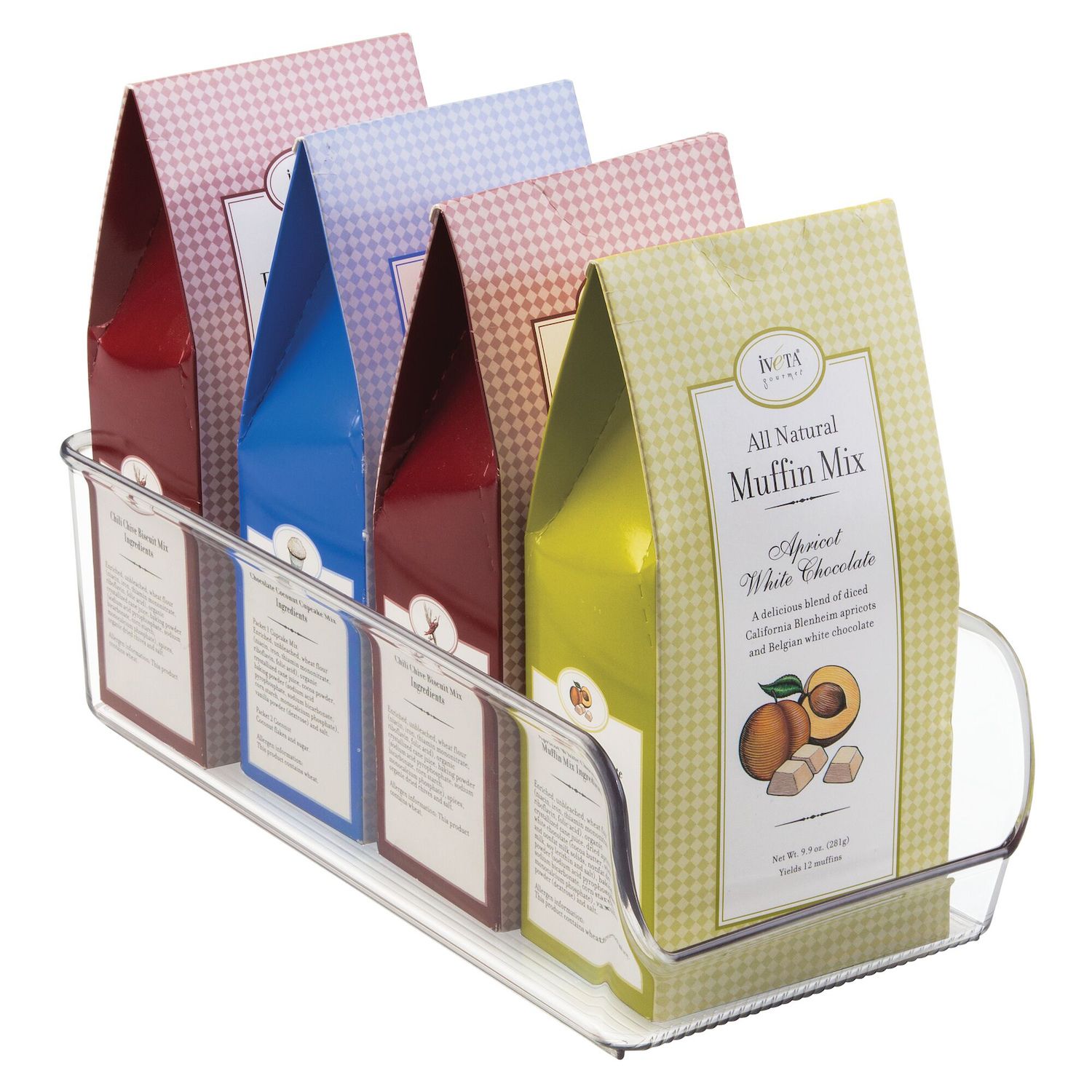 IDesign Storage Bins With Handles For Kitchen, Pantry, Bathroom, Or Office, Clear - View #3