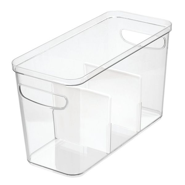 iDesign Crisp Divided Bin 6" x 14" x 8"