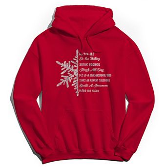 Men's Snowflake List Hoodie