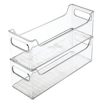 iDesign 2 pc Fridge and Freezer Storage Organizer Bin Set