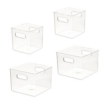 iDesign RPET Clear Fridge/Freeze Bins 4 pc Set