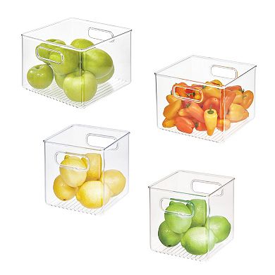 iDesign RPET Clear Fridge/Freeze Bins 4-Piece Set
