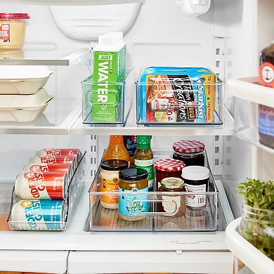 iDesign Clear Plastic Fridge Bins 4-piece Set