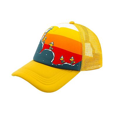 Adult Peanuts Beagle Scout Collection Snoopy & Woodstock Mountains Trucker Hat