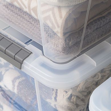 Iris Clear 17-qt. Latching Lid Storage Bin
