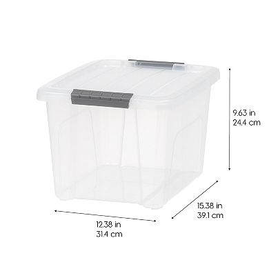 Iris Clear 17-qt. Latching Lid Storage Bin