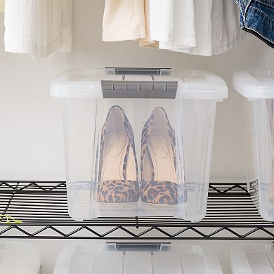 Iris Clear 17-qt. Latching Lid Storage Bin