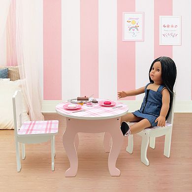 Sophia's Doll Doll Julia with Denim Dress & Pink Ankle Strap Sandals