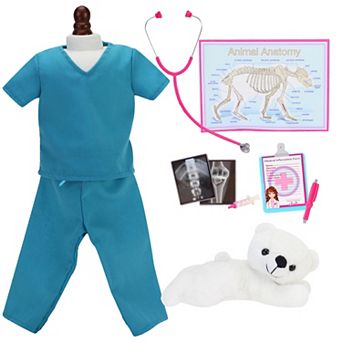 Sophia's  Doll 11 pc Smithsonian Veterinarian Polar Bear Set