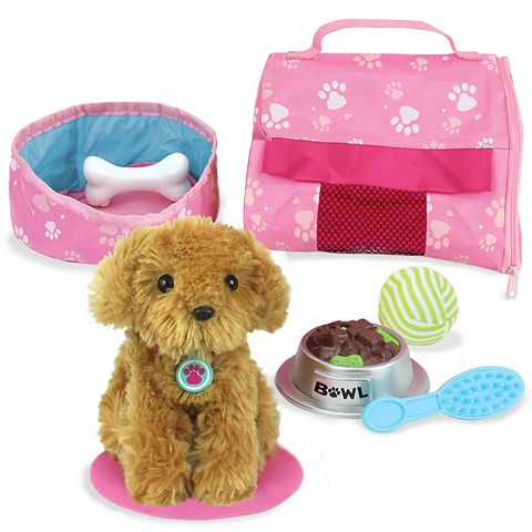 Детские куклы Sophia's Doll Puppy Dog & Carrier Set